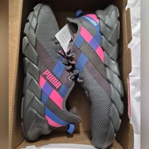 Puma Kids Sneakers - Gray, Pink, and Blue